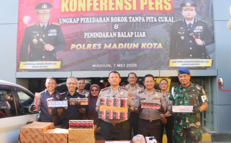 Polres Madiun Kota Bekuk Pelaku Distribusi Rokok Ilegal