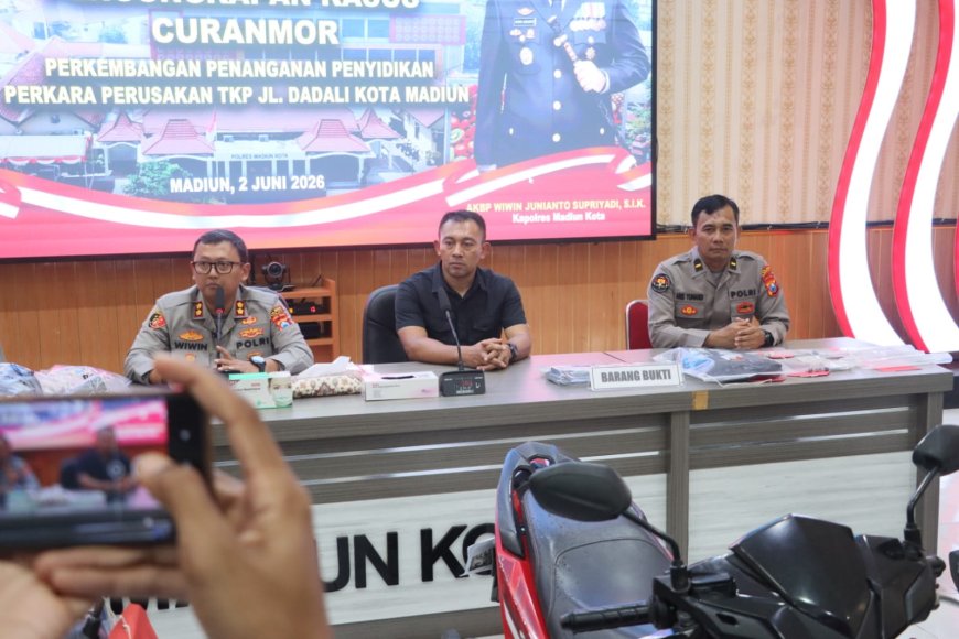 Polres Madiun Kota Amankan Residivis Pelaku Kejahatan Kendaraan Bermotor